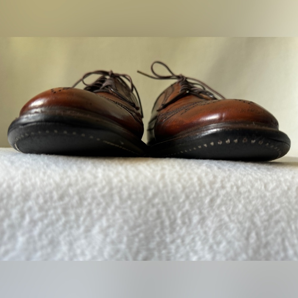 Men’s Brown Leather Vintage Oxford Shoes. - Picture 5 of 16